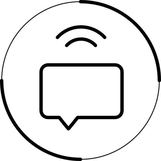 Piktogram prezentujący dymek wiadomości symbolizujący powiadomienie SMS
